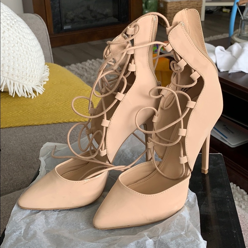 High strappy heel